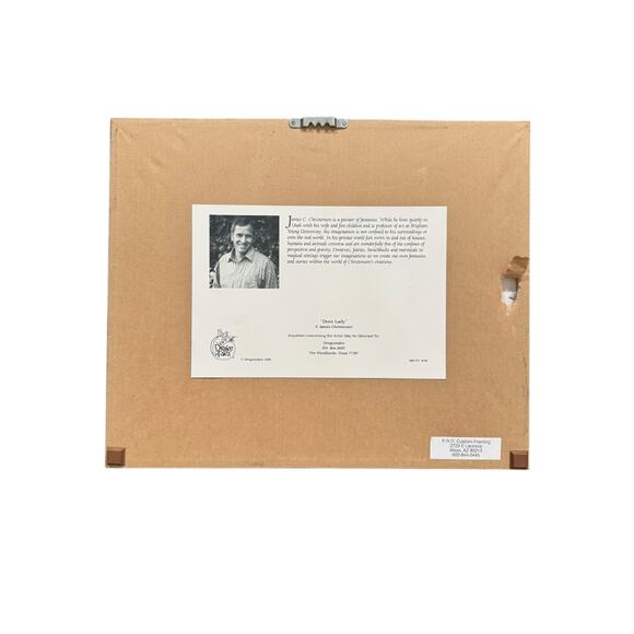 Vintage 1986 James Christensen Fantasy "Dove Lady" Framed Print - Picture 2 of 2